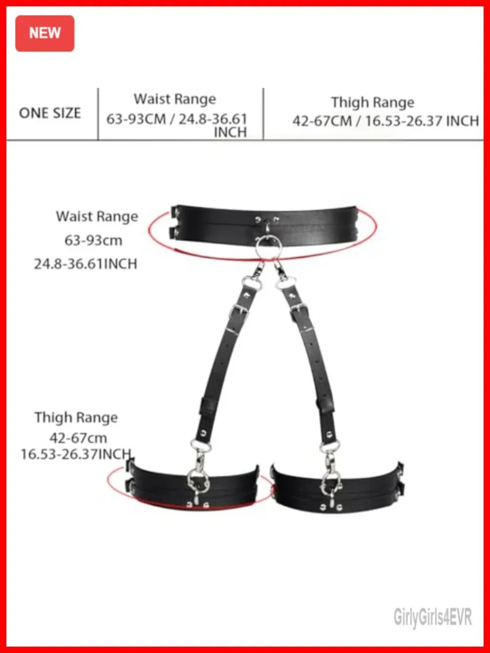 PU Leather Thigh Harness Punk Adjustable for Halloween Party Nightclub